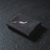 Image de Serviettes en Textile Noir Poisson 30cm x 30cm, 1 Pièce