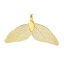 Immagine di Ottone & Foglia Naturale Ciondoli Ali di Angelo Oro Placcato 49mmx 30mm, 2 Pz