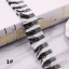 Image de Dentelle de Franges Pompons Glands en Polyester Noir & Blanc 3cm, 1 Yard