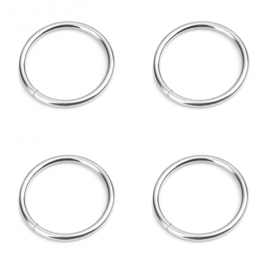 Picture of Stainless Steel Open Jump Rings Findings Circle Ring 