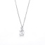 Immagine di Acciaio Inossidabile & Rame & Vetro Collana Tono Argento Quadrato Goccia Trasparente Strass 45cm Lunghezza, 1 Pz