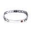 Immagine di 304 Acciaio Inossidabile Braccialetti Tono Argento Rosso Medical Alert ID lunghezza: 21cm, 1 Pz