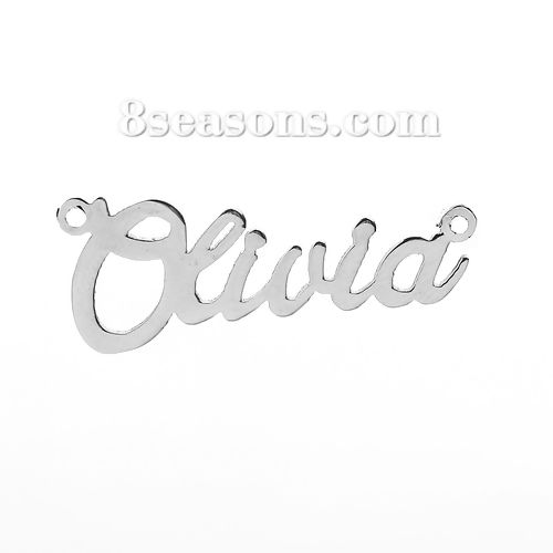 Picture of Stainless Steel Name Connectors Message " Olivia " 