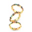 Immagine di Ottone Non Regolabile Anello Smalto Malocchio Multicolore Cubic Zirconiae 17.3mm (taglia di US: 7), 1 Pz