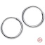 Picture of Sterling Silver Hoop Earrings Silver Color Circle Ring 20mm Dia., 1 Pair