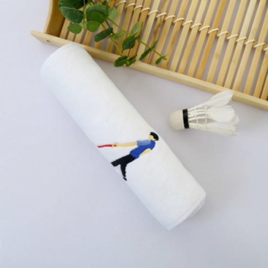 Picture of Embroidery Soft Absorbent Sports Towel For Yoga Gym Camping Golf Fitness
