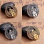 Imagen de Zamak Colgantes Escarabajo Oro antiguo Base Camafeo (Apta 5mm) 4.2cm x 4.1cm, 2 Unidades