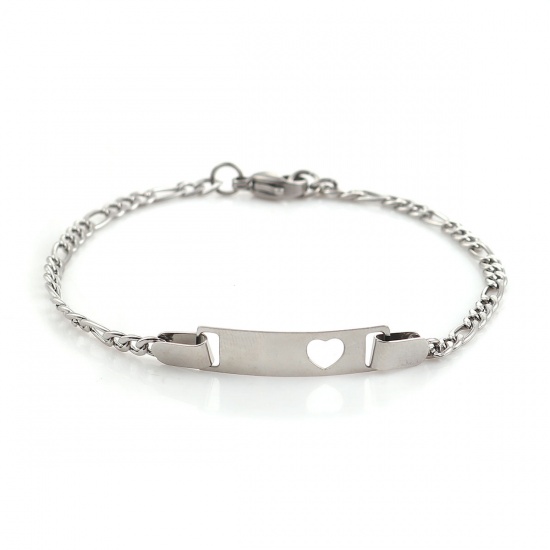 Picture of Stainless Steel Bracelets Rectangle Heart 