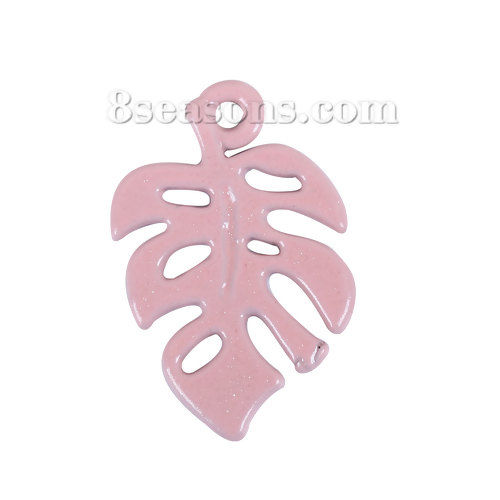 Picture of Zinc Based Alloy Charms Leaf Ginger 19mm( 6/8") x 13mm( 4/8"), 10 PCs