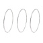 Picture of Stainless Steel Bangles Bracelets Silver Tone Round 22cm(8 5/8") long, 1 Piece