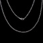 Изображение Ожерелья из Цепочек Посеребренный, 3:1 Цепь 6x3мм 3.5x2.5мм, 80.5см длина, 1 Комплект ( 12 шт/Комплект)