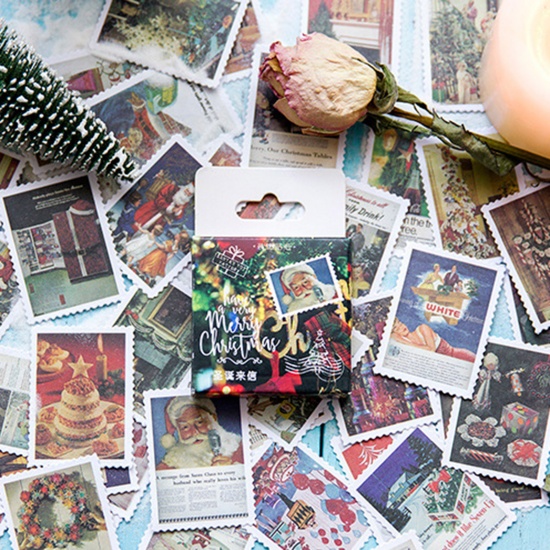 Image de Multicolore - Autocollant de décoration de Noël  DIY Album et Journal 45 pcs / boîte