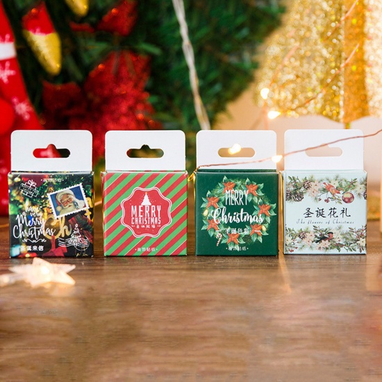 Picture of Christmas color decoration sealing sticker 45 pcs/box