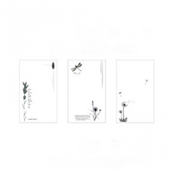 Picture of (30 Sheets) Tracing Paper Memo Notepad Stationery Black & White 80mm x 60mm, 1 Copy
