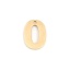 Immagine di 304 Acciaio Inossidabile Charms Numero Oro Placcato Messaggio " 0 " 12mm x 9mm, 1 Pz