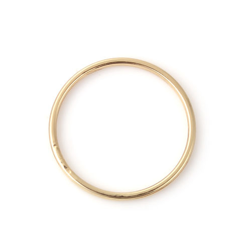 Picture of 1.8mm Zinc Based Alloy Closed Soldered Jump Rings Findings Gold Plated 22mm Dia, 10 PCs