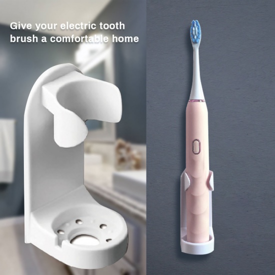 Изображение White - Universal Electric Toothbrush Holder Stand Rack Storage Organizer Bathroom