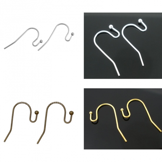 Picture of Brass Ear Wire Hooks Earring Findings                                                                                                                                                                                                                         