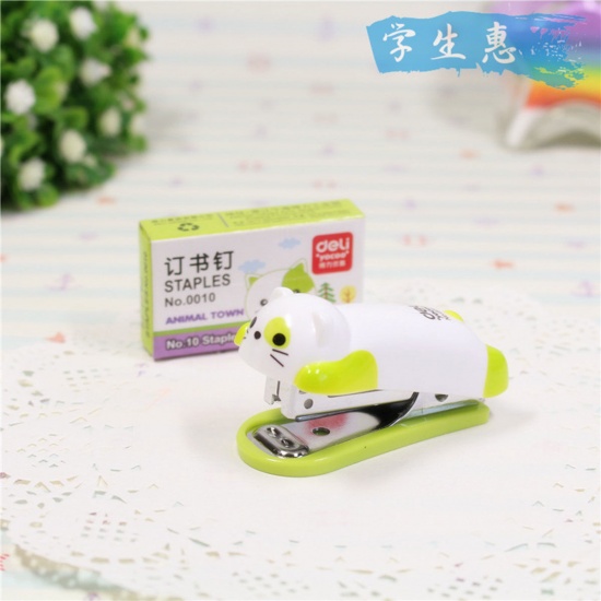 Picture of Plastic Staplers Cat Animal At Random 62mm(2 4/8") x 31mm(1 2/8"), 1 Set(Include 1 Box Staples)