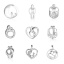 Immagine di Ottone Charms Madre & Banbini Tono Argento Filigrana 25mm x 14mm , 2 Pz