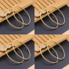 Picture of Stainless Steel Hoop Earrings Oval