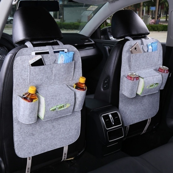 Picture of Nonwovens Car Back Seat Storage Hanging Bag Coffee 55cm x 40cm, 1 Piece