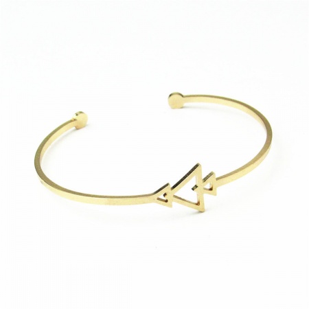 Stainless Steel Open Cuff Bangles Bracelets Christmas Tree