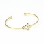Immagine di Acciaio Inossidabile Aprire Braccialetti Oro Placcato Albero di Natale 17cm Lunghezza, 1 Pz