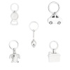Immagine di Anello Portachiavi Porco Tono Argento 87mm x 32mm, 1 Pz