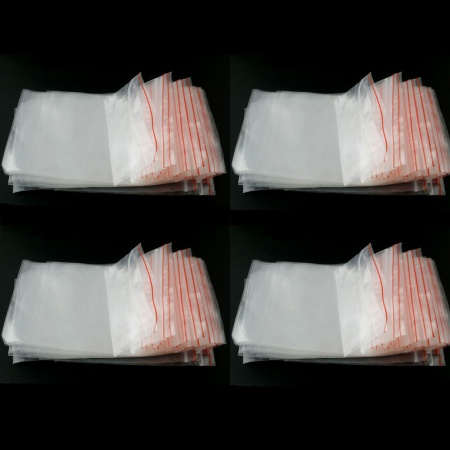 Plastic Zip Lock Bags Rectangle Transparent (Useable Space: 5cm x 4cm) 6cm x4cm(2 3/8" x1 5/8"), 500 PCs