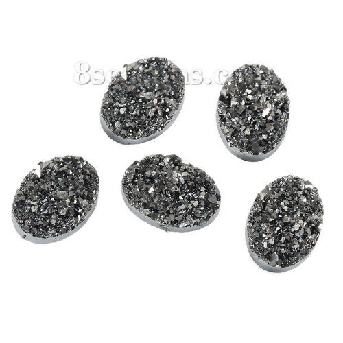 Picture of Druzy /Drusy Resin Dome Seals Cabochon Oval 
