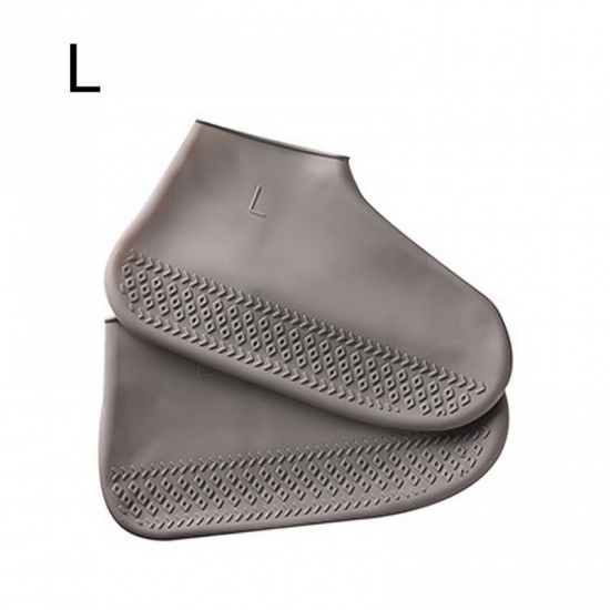 Bild von L Tragbare wasserdichte Schuhstiefel Überzogen Silikon-Regenstiefel