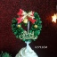 Изображение ABS Пластик Вставная Карта Торта Рождественская елка Разноцветный Бант С Узором 1 ШТ
