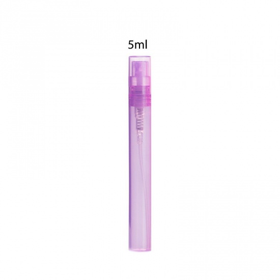 Picture of ( 5ml ) PP Refillable Perfume Atomizer Empty Spray Bottle Purple 10cm x 1.2cm, 1 Piece