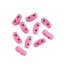 Picture of Zinc Based Alloy Enamel Spacer Beads Two Holes Rectangle Fuchsia About 8mm x 3mm, Hole: Approx 1.1mm, 10 PCs
