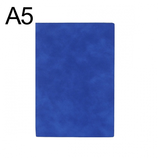 Immagine di Deep Blue - A5 100 Sheets High Quality Soft Leather Cover Notebook Creative Diary Book Office Notebook School Stationery Students Gift