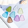Imagen de Resina Cristal Marino Colgantes Charms Triángulo Escarchado Transparente 20mm x 15mm, 5 Unidades