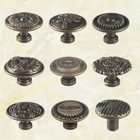 Antique Bronze - Antique Vintage Cabinet Pulls Knobs Drawer Handles Door knobs 3.1cm Dia， 2 Pcs