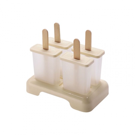 Beige - Ice Cream Mold Easy-release Frozen Ice Lolly Maker（4 Pcs/Set）