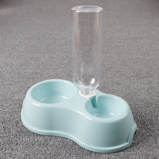 Immagine di Verde - Alimentatore automatico della ciotola del piatto dell'alimento dell'erogatore dell'acqua potabile del gatto del cane di animale domestico
