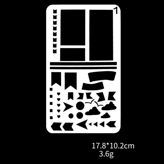 Immagine di Bianco - Righello modello pigro Style1 PET 17,8x10,2 cm