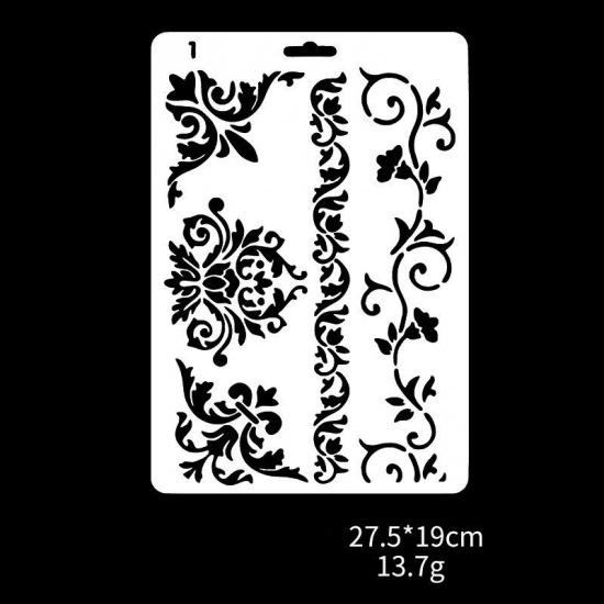 Изображение PET Доска для Рисования Цветок С узорам Белый 27.5см x 19см, 1 ШТ