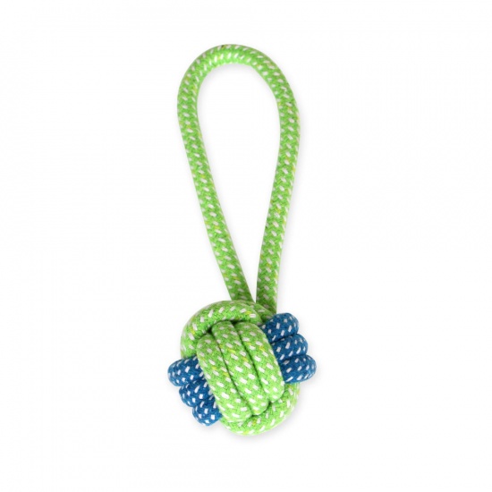 Изображение Green pet cotton rope toy dog toy bite-resistant dog toy combination 21cm x 5.5cm