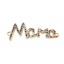 Picture of Brass Connectors Gold Plated Message " Mama " Multicolor Rhinestone 31mm x 11mm, 1 Piece