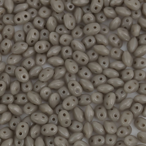 Image de (Importation Tchèque) Perles de Rocaille Jumelles en Verre Saphir Jade d'Imitation Env. 5mm x 4mm, Trou: env. 0.8mm, 10 Grammes (Env. 14 Pcs/Gramme)