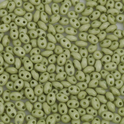 Immagine di (Importazione Ceca) Vetro Seme Buco Doppio Perline Blu Chiaro Opaco Come 5mmx 4mm, Foro: circa 0.8mm, 10 Grammi (Circa 18 Pz / Grammo)