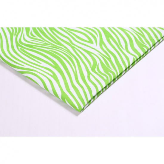 Picture of Green - Printing Polyester Zebra Texture Pattern Fabric For DIY Masks Quilting Garment Patchwork (Width：150cm），1M
