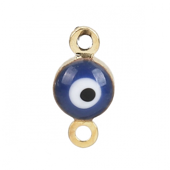 Picture of Brass Connectors Round Evil Eye Enamel                                                                                                                                                                                                                        