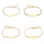 Immagine di 304 Acciaio Inossidabile Etichette di Stampaggio Vuote Braccialetti Oro Placcato Multicolore Smalto 1 Pz
