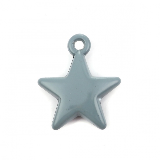 Picture of Acrylic Galaxy Charms Star Green Blue 22mm x 19mm, 10 PCs